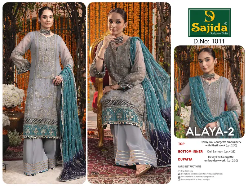 Alaya 2 By Sajida Designer Suit Wholesale Price In Surat